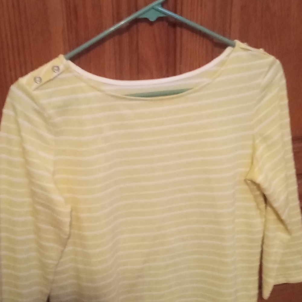 Striped Yellow and White Top